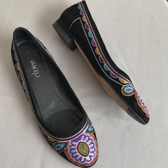 Van Eli colorful embroidered suede flats - Picture 8 of 8